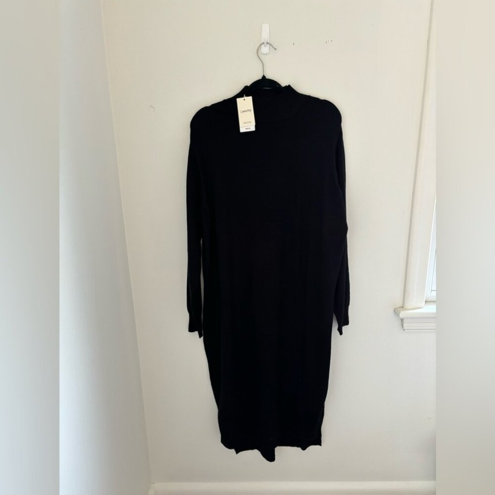 Mango [8] Perkins Dress Black NWT - Picture 8 of 10